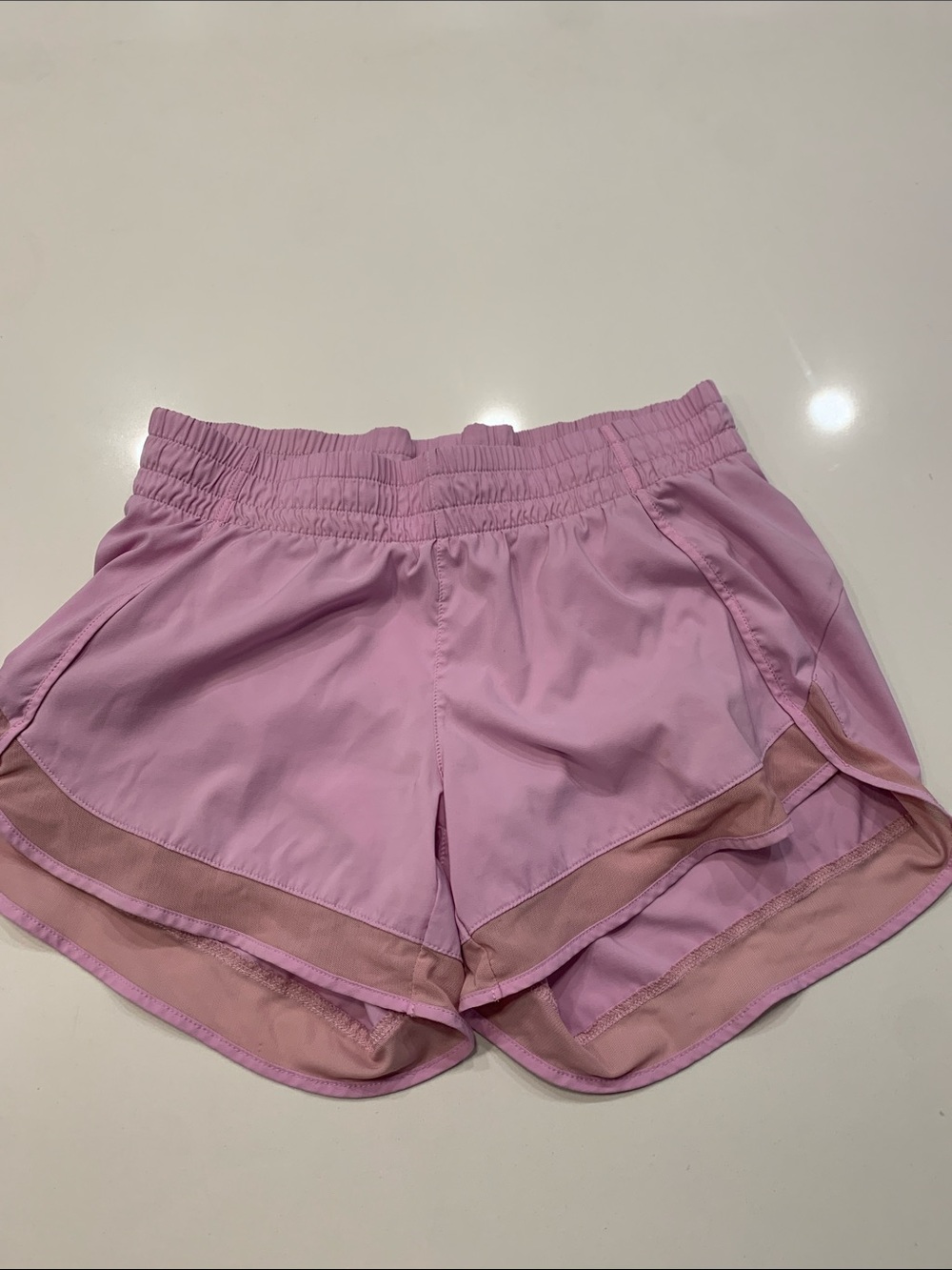 Athleta Pink Mesh Athletic Shorts